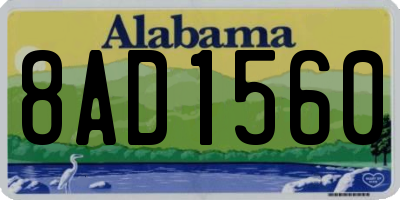 AL license plate 8AD1560