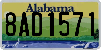 AL license plate 8AD1571