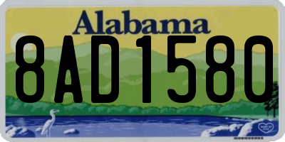 AL license plate 8AD1580