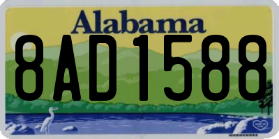 AL license plate 8AD1588