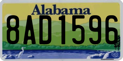 AL license plate 8AD1596