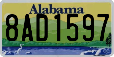 AL license plate 8AD1597