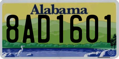 AL license plate 8AD1601
