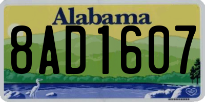 AL license plate 8AD1607