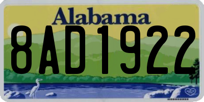 AL license plate 8AD1922