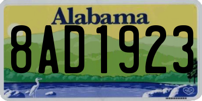 AL license plate 8AD1923