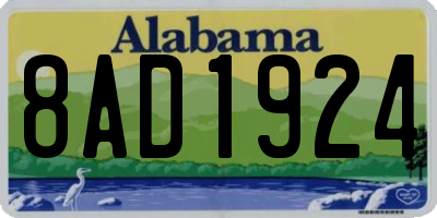 AL license plate 8AD1924
