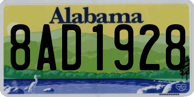 AL license plate 8AD1928