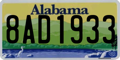 AL license plate 8AD1933