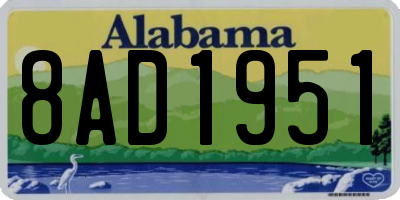 AL license plate 8AD1951