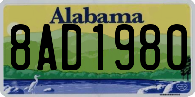 AL license plate 8AD1980