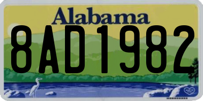 AL license plate 8AD1982