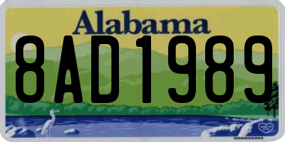 AL license plate 8AD1989