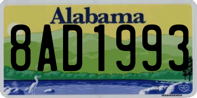 AL license plate 8AD1993