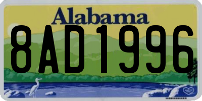AL license plate 8AD1996