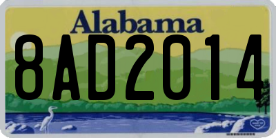 AL license plate 8AD2014