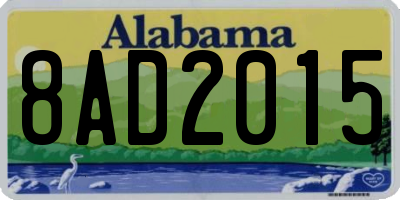 AL license plate 8AD2015