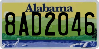 AL license plate 8AD2046