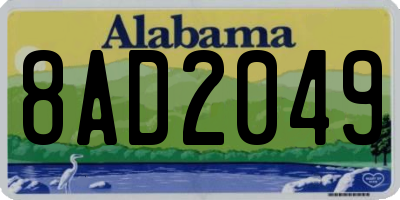 AL license plate 8AD2049