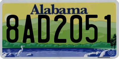 AL license plate 8AD2051