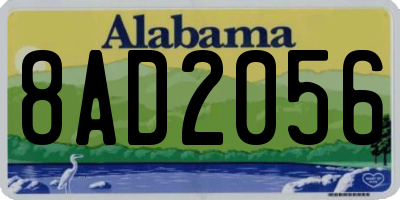 AL license plate 8AD2056