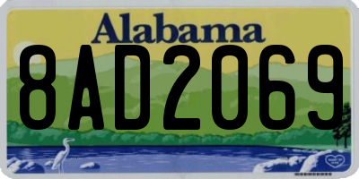 AL license plate 8AD2069