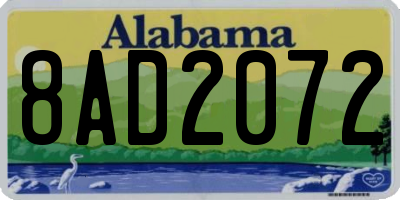 AL license plate 8AD2072
