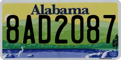 AL license plate 8AD2087