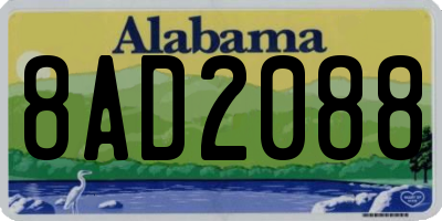 AL license plate 8AD2088