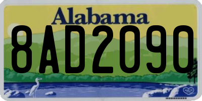 AL license plate 8AD2090