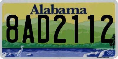 AL license plate 8AD2112
