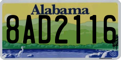 AL license plate 8AD2116