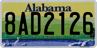 AL license plate 8AD2126