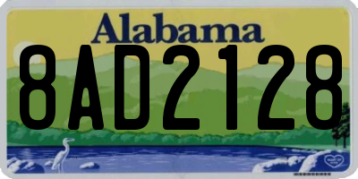 AL license plate 8AD2128