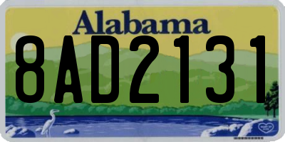 AL license plate 8AD2131