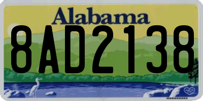 AL license plate 8AD2138