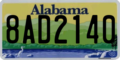 AL license plate 8AD2140