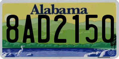 AL license plate 8AD2150