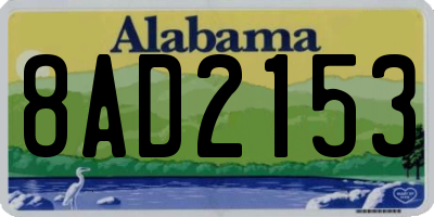 AL license plate 8AD2153