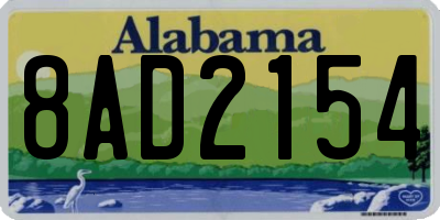AL license plate 8AD2154