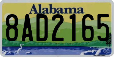 AL license plate 8AD2165