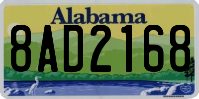 AL license plate 8AD2168
