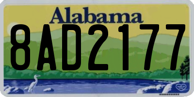 AL license plate 8AD2177