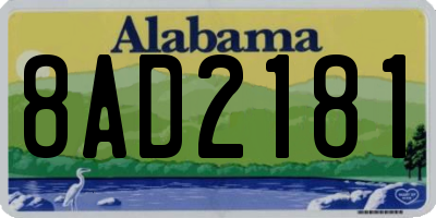 AL license plate 8AD2181