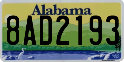 AL license plate 8AD2193