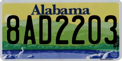 AL license plate 8AD2203