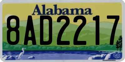 AL license plate 8AD2217