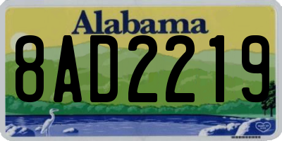 AL license plate 8AD2219