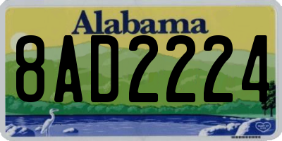 AL license plate 8AD2224