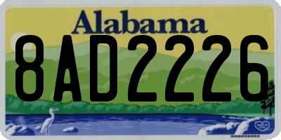 AL license plate 8AD2226
